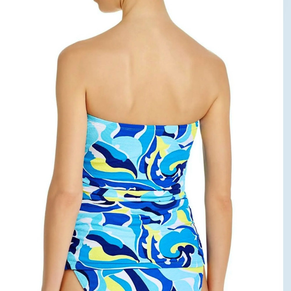 Tommy Bahama Swirl Tide Shirred Bandini Top - Picture 3 of 9